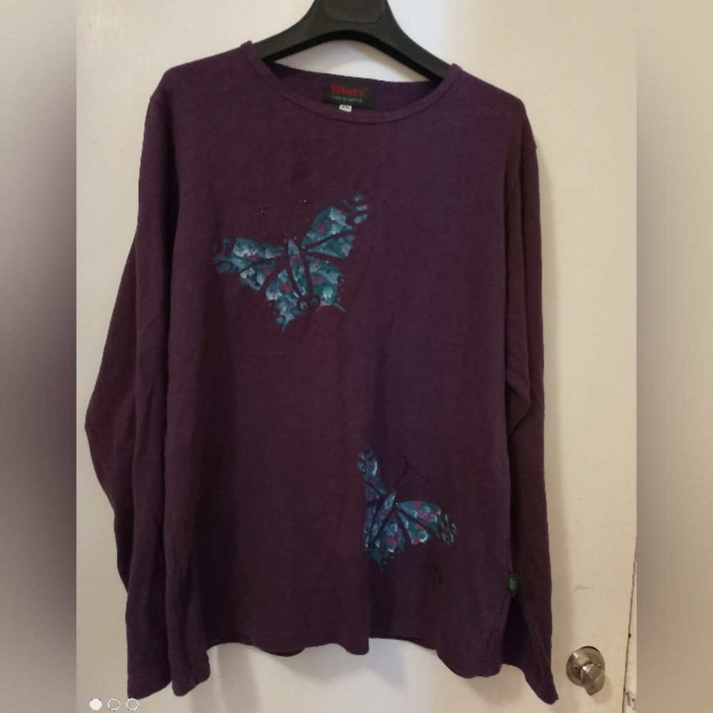 Long Sleeved Butterfly T Shirt